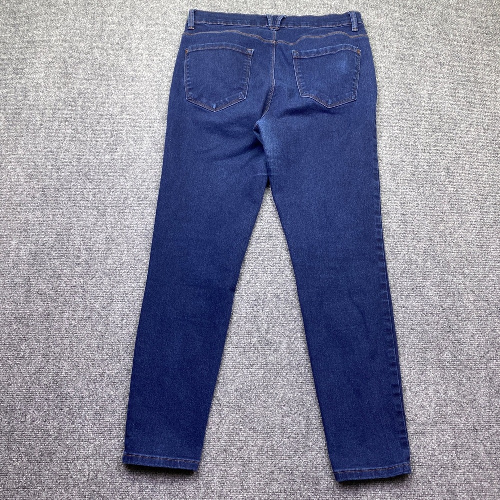 Curve Appeal High Rise Essential Skinny Jeans Dark Wash Blue Size 12/31 Preppy - Picture 10 of 11